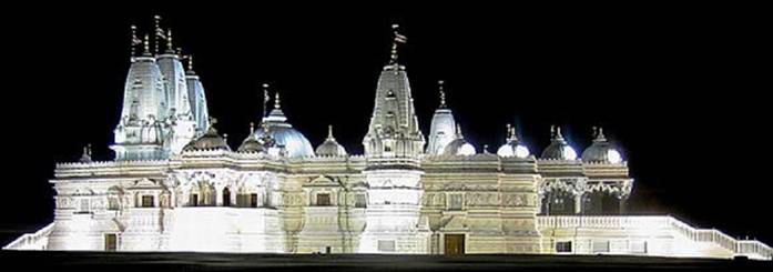 The BAPS Swaminarayan Mandir Complex in Bartlett, Chicago