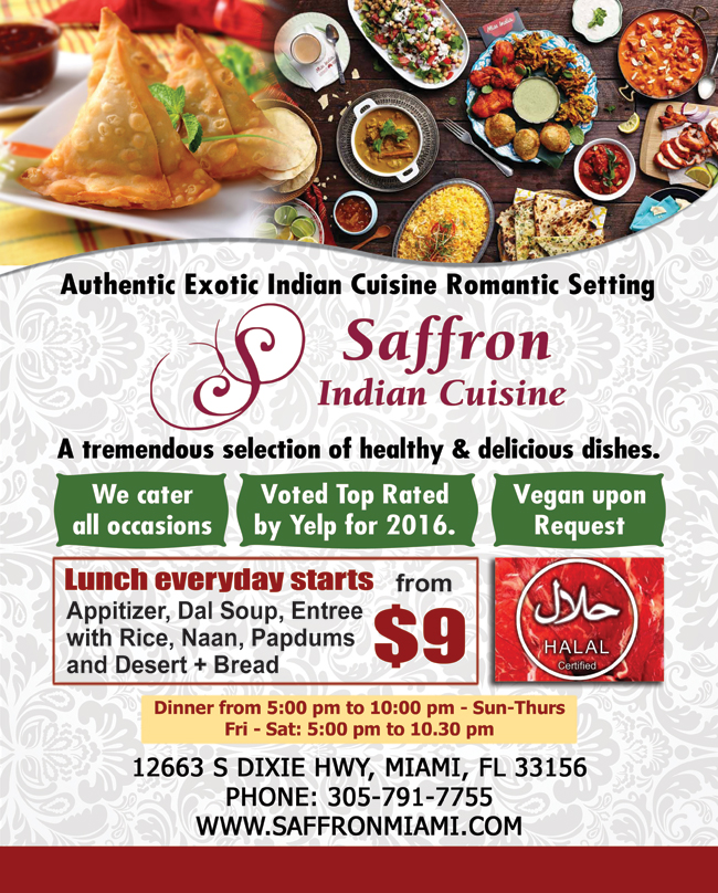 Saffron Indian Cuisine – Miami