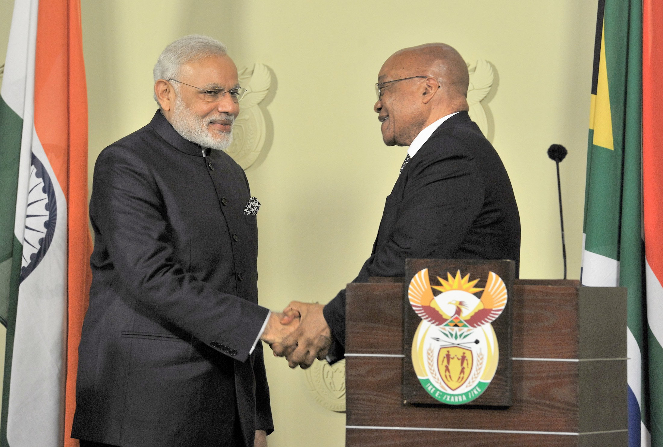 PM Modi And SA PRes