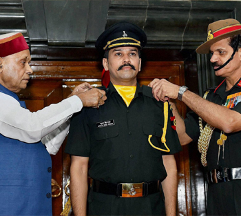 Anurag Thakur, On Being Commissioned into the Territorial Army