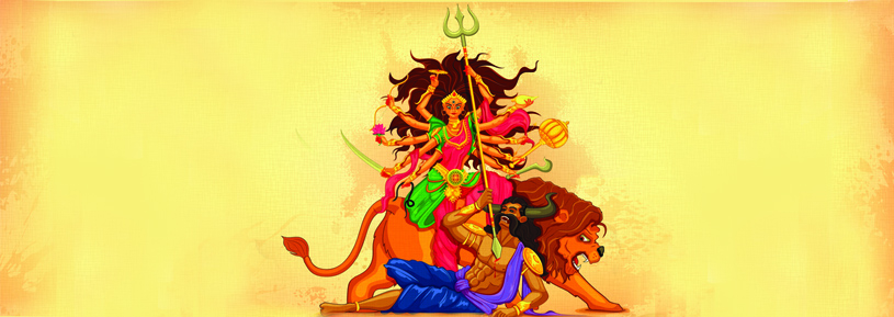 Bengalis worship the Goddess Durga during Navratri as Durga Puja