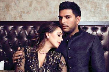 Hazel Keech and Yuvraj Singh