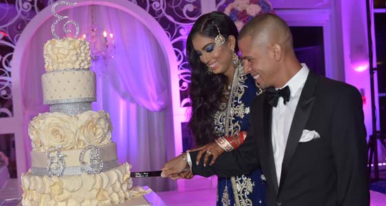 Cake Cutting in Reception of Brittany and Francisco