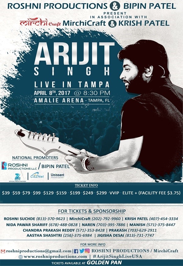 Arijit Singh Live in Tampa