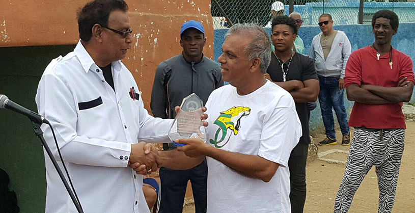 Guyana’s Honorary Consul to Florida, USA Mr. Ramzan Roshanali presents to Ambassador