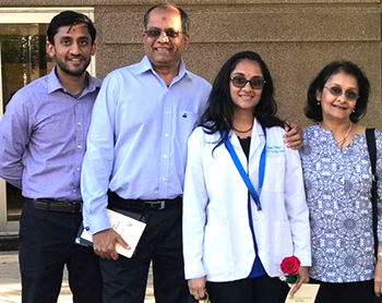 Jitubhai Patel, his wife Sarita, son Kushal, and daughter Devi