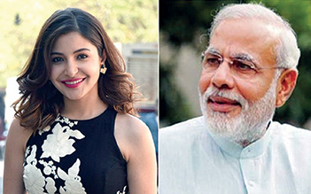 Indian Prime Minister invites Anushka to become part of Swachhata Hi Seva initiative