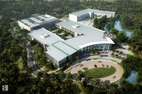 Artist conceptual rendering of the Dr. Kiran C. Patel College of Osteopathic Medicine at NSU’s Tampa Bay Regional Campus
