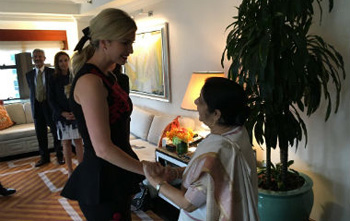 Sushma Swaraj, Ivanka Trump Meet; Trump Praises 'Charismatic' SwarajSushma Swaraj, Ivanka Trump Meet; Trump Praises 'Charismatic' Swaraj