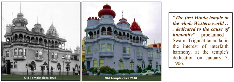 The First Hindu Temple in the whole Western world.... dedicated to the cause of humanity