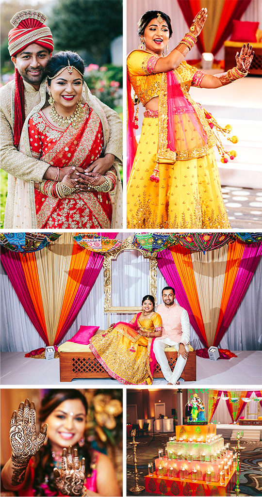 haldi, mehndi, and grahshanti events of Niketa and Ishan