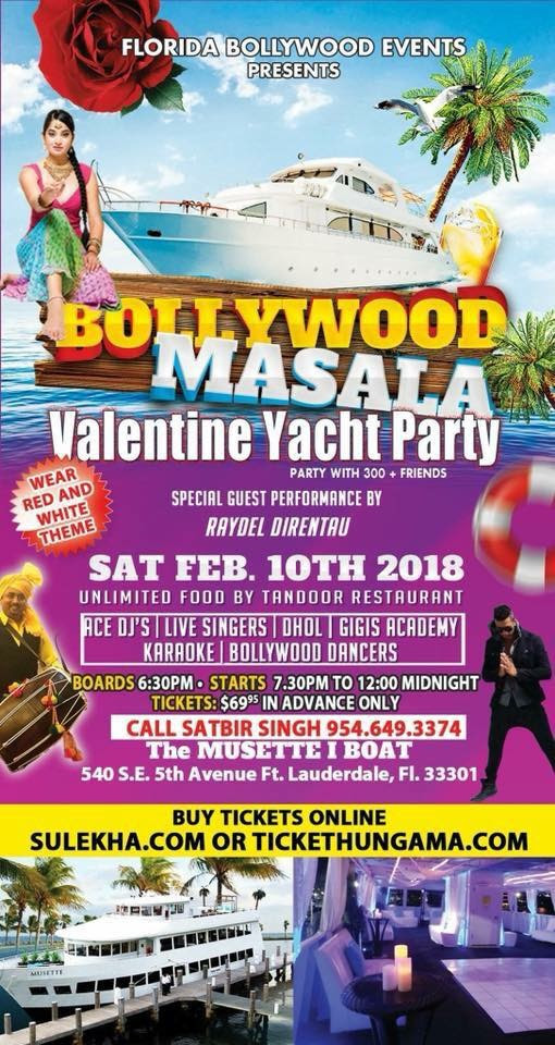 Bollywood Masala Valentine Yacht Party