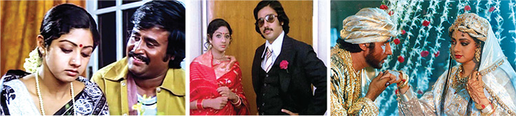 Sridevi had a long career span of almost five decades. 