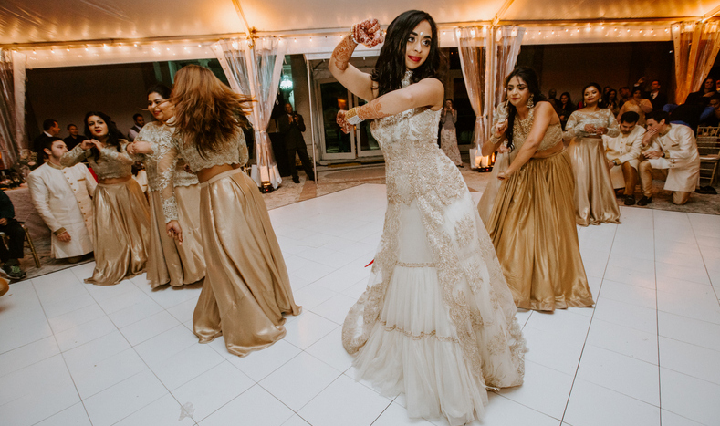 Indian Bride's Dance Performance at her Reception Ceremony