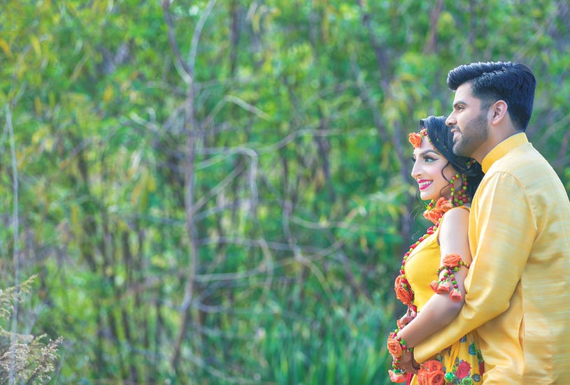 Fabulous Indian Couple's Haldi Photo Shoot