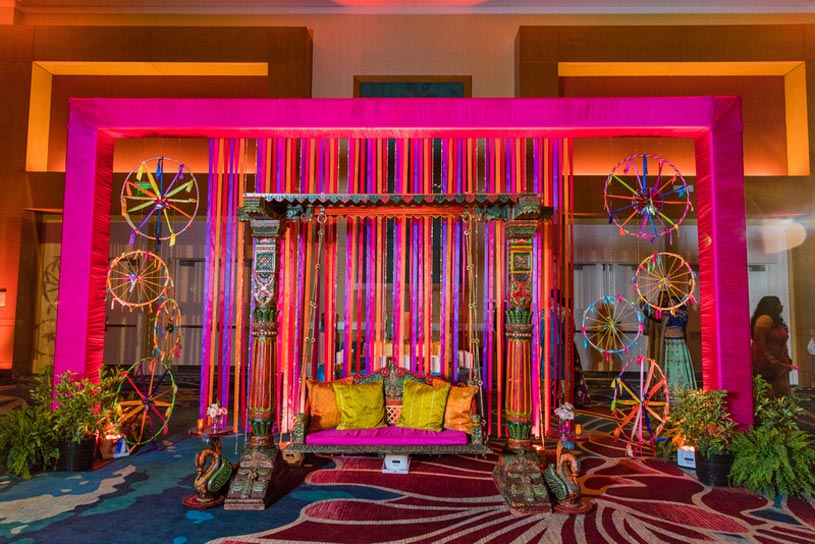 Lovely Indian Wedding Sangeet Event Decoration