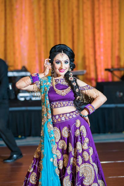 Indian Bride Dancing at her Sangeet Celebration