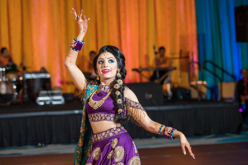 Indian Bride Doing Performance at Sangeet Party