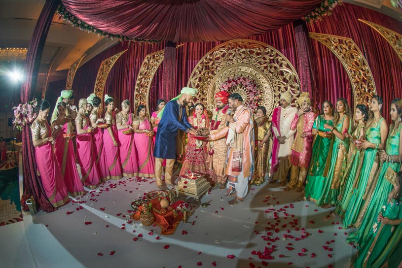 An Indian Wedding Ritual with the Bride