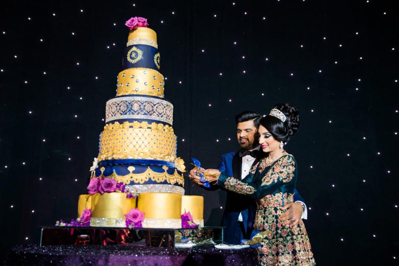 Indian Wedding Cake Cutting Ceremony