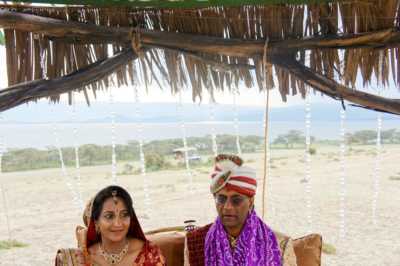 Indian Bride and Groom Wedding Portrait
