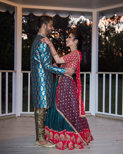 Indian Bride and Groom Outside Photoshoot