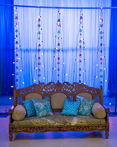 Marvellous Zula Decoration for Sangeet Ceremony