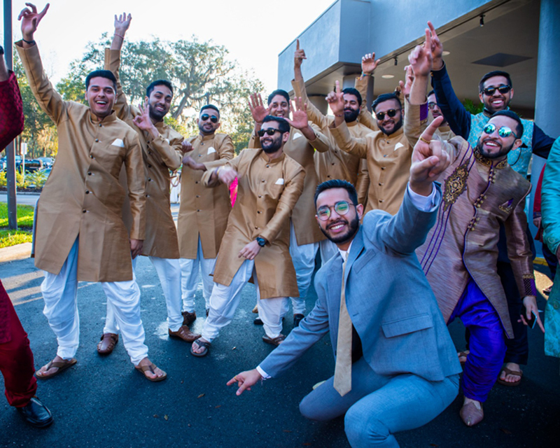 Indian Groom Dancing in Indian Groom's Baraat