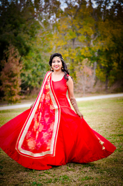 Beautiful Indian Bride Pre-Wedding Outdoor Photo Shoot