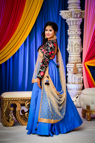 Gorgeous Indian Bride In Sangeet Outfit