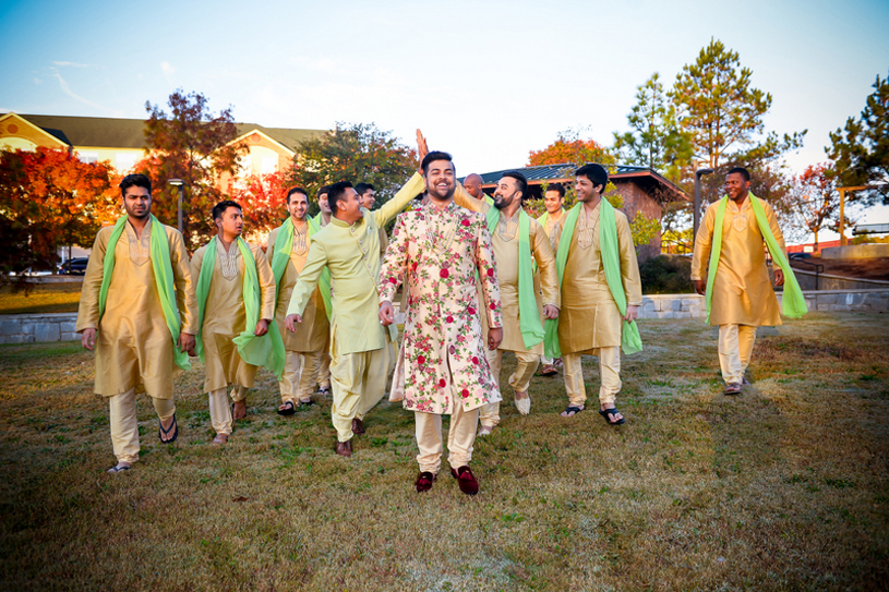 Indian Groom with Groomsmen Photography