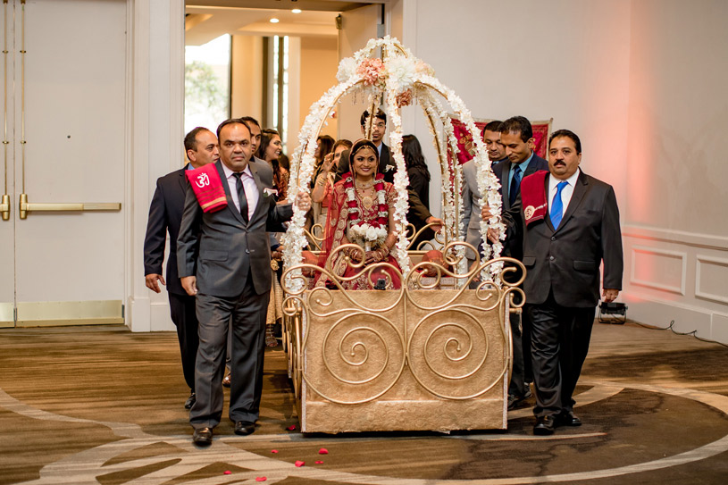 Indian Bride Entered in Doli for Wedding Ceremony