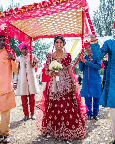 Indian Bride Making her Grand Enterance 