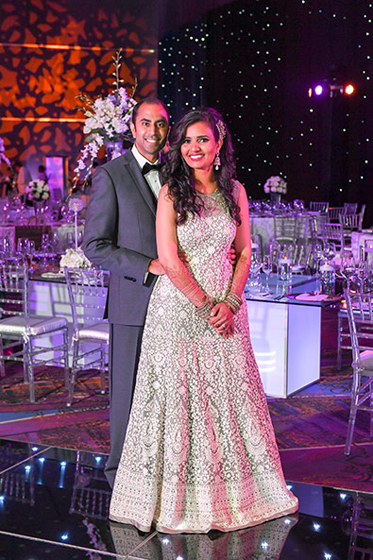 Indian Bride and Groom Reception Portrait