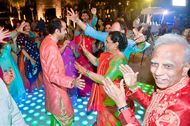 Gorgeous Indian Couple During Sangeet Ceremony