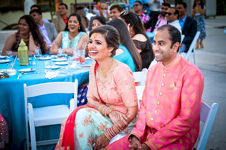 Gorgeous Indian Couple During Sangeet Ceremony