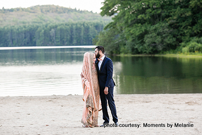 Groom Kissing the bride to be