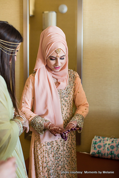 Bride getting ready for the wedding