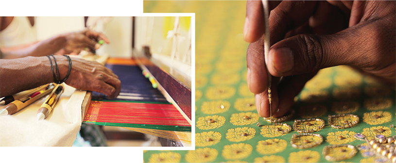 handloom-woven sari