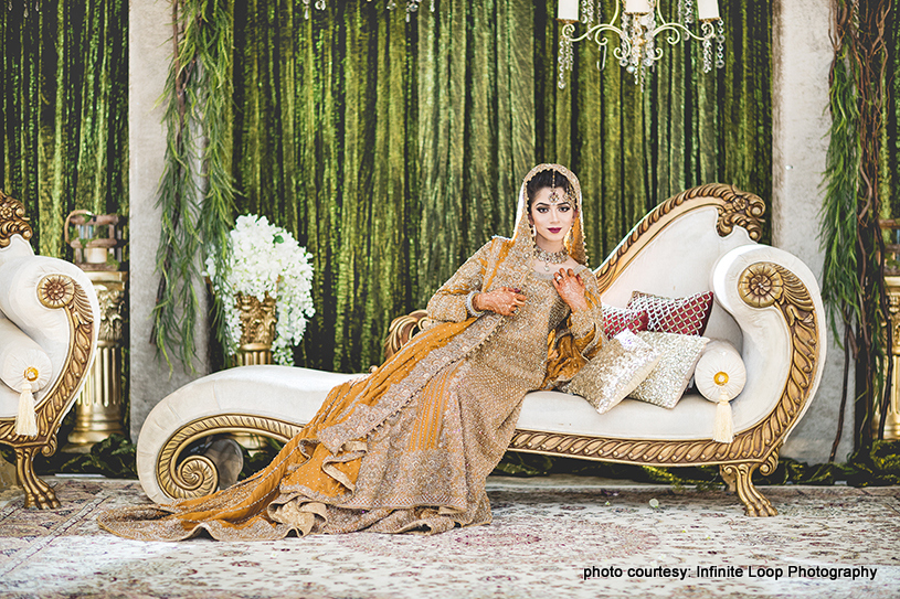 Charming Indian Bride in her wedding outfit