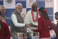 Prime Minister Shri Narendra Modi Serves Akshaya Patra’s 3 Billionth Meal