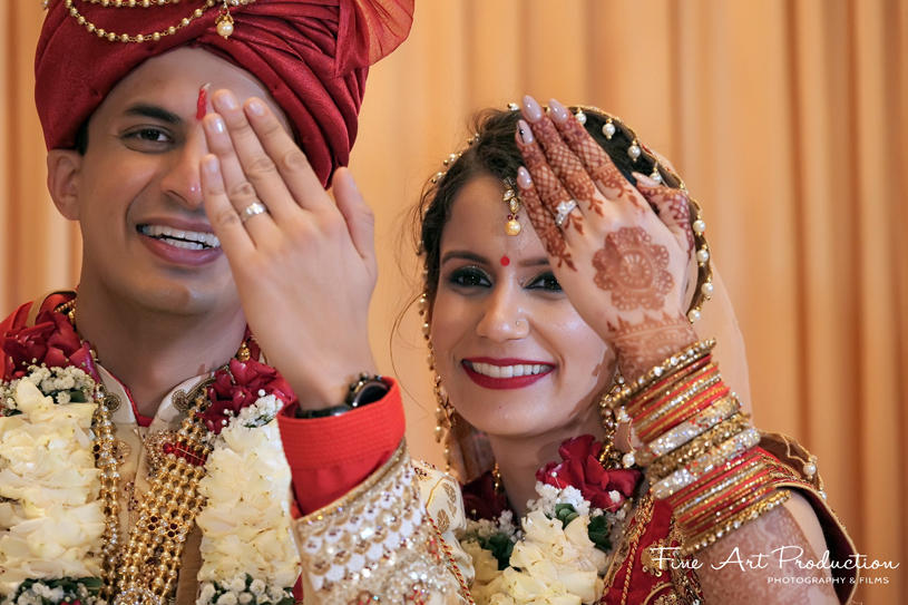 Indian Couple after the ring Ceremony