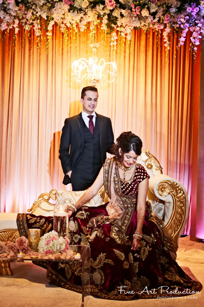 Gorgeous Indian Couple At the wedding Reception