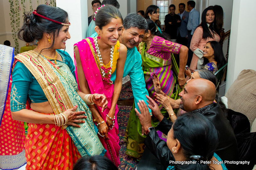 Bride to be at Haldi Ceremony