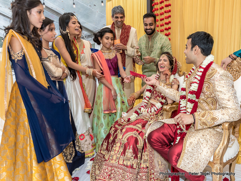 Indian Couple Enjoying at the ceremony