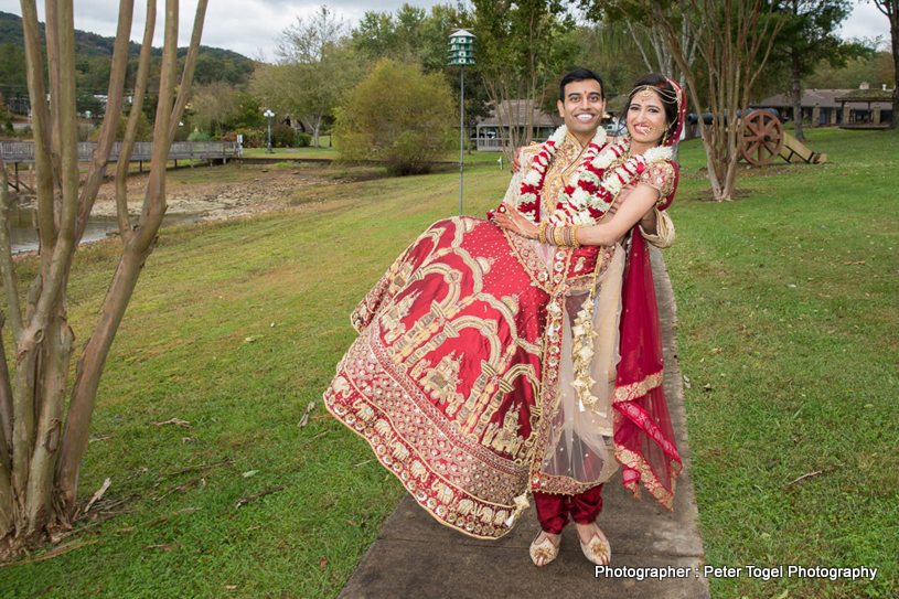 Beautiful Pose by the Indian Couple