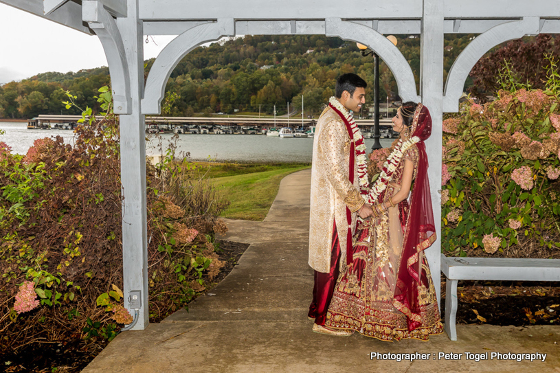 Indian Couple Posing Outdoors