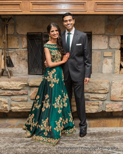 Indian Couple at the wedding Reception
