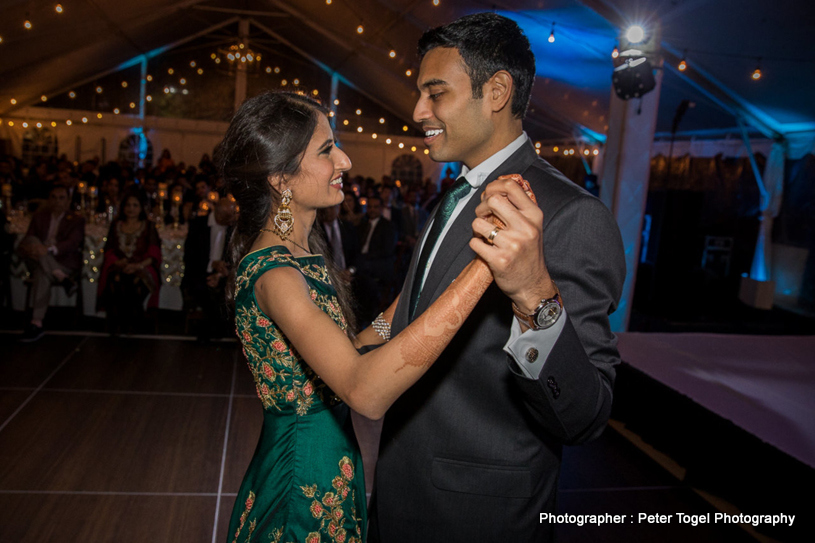 Indian Couple Dancing at the Wedding Reception