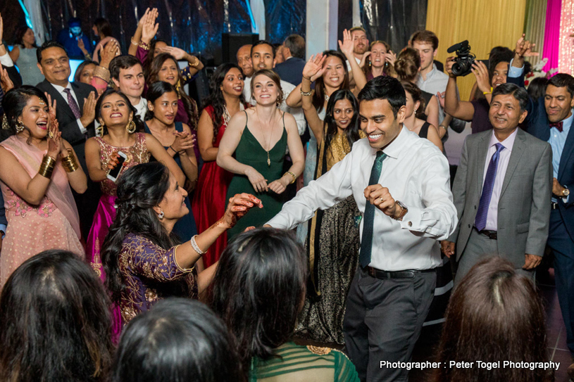 Friends and Family Dancing at the reception